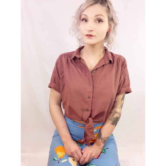 Urban Outfitters Tops - Urban Outfitters Tie Front Button Up